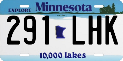 MN license plate 291LHK