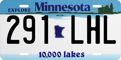 MN license plate 291LHL