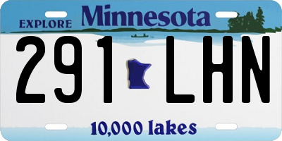MN license plate 291LHN