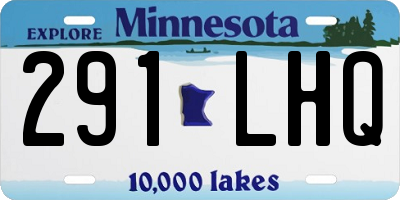 MN license plate 291LHQ