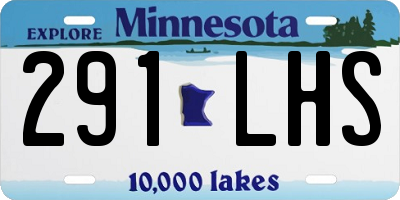MN license plate 291LHS