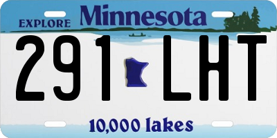 MN license plate 291LHT