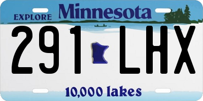 MN license plate 291LHX