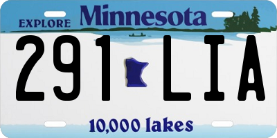 MN license plate 291LIA