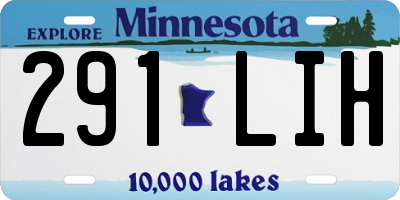 MN license plate 291LIH