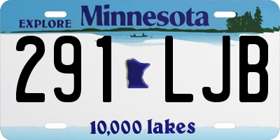 MN license plate 291LJB