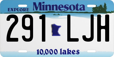 MN license plate 291LJH