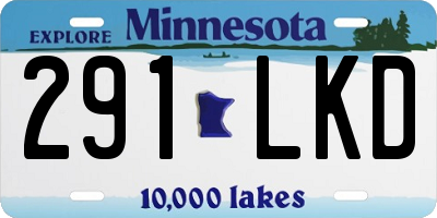 MN license plate 291LKD