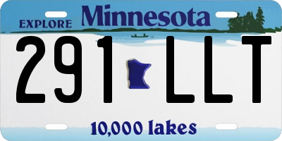 MN license plate 291LLT