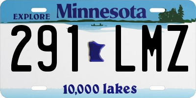 MN license plate 291LMZ