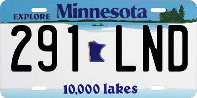 MN license plate 291LND