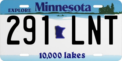 MN license plate 291LNT