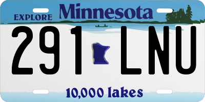 MN license plate 291LNU