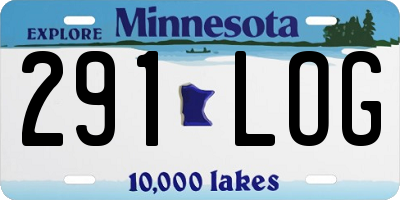 MN license plate 291LOG