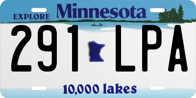 MN license plate 291LPA