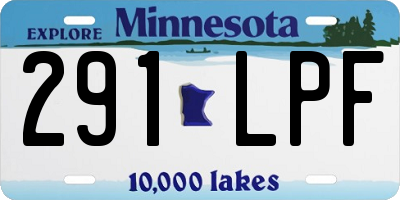 MN license plate 291LPF