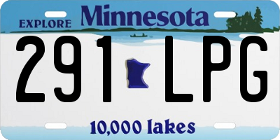 MN license plate 291LPG