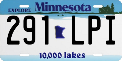 MN license plate 291LPI