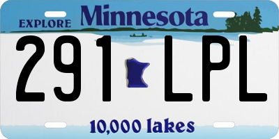 MN license plate 291LPL