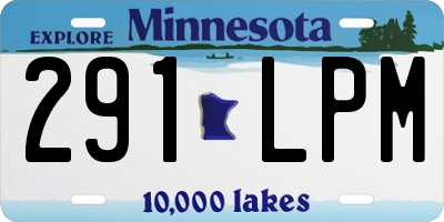 MN license plate 291LPM