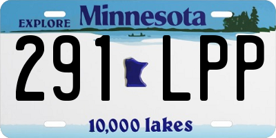 MN license plate 291LPP