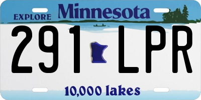 MN license plate 291LPR