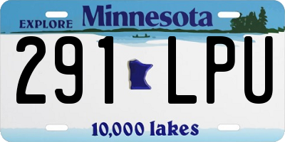 MN license plate 291LPU