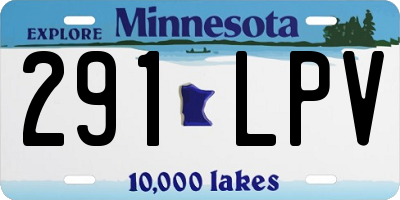 MN license plate 291LPV