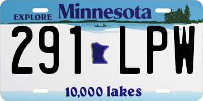 MN license plate 291LPW