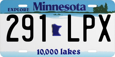 MN license plate 291LPX