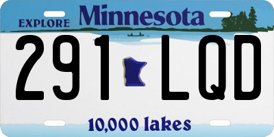 MN license plate 291LQD