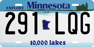 MN license plate 291LQG