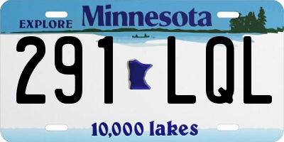 MN license plate 291LQL