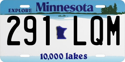 MN license plate 291LQM