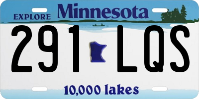 MN license plate 291LQS
