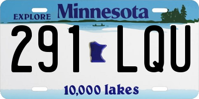 MN license plate 291LQU