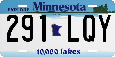 MN license plate 291LQY