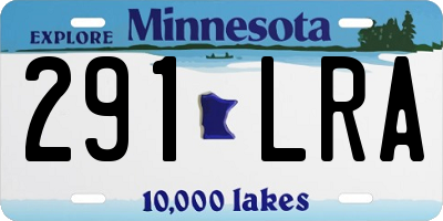 MN license plate 291LRA