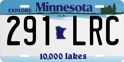 MN license plate 291LRC