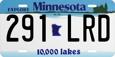 MN license plate 291LRD