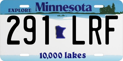 MN license plate 291LRF