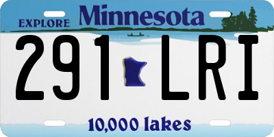 MN license plate 291LRI