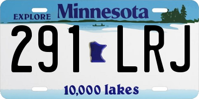 MN license plate 291LRJ