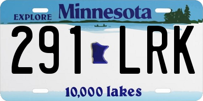 MN license plate 291LRK
