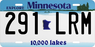 MN license plate 291LRM
