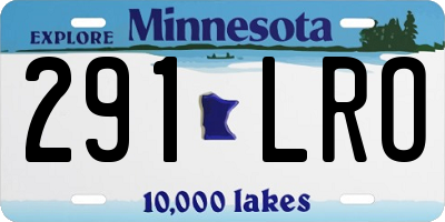 MN license plate 291LRO