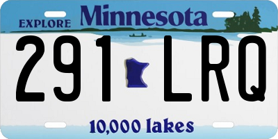 MN license plate 291LRQ