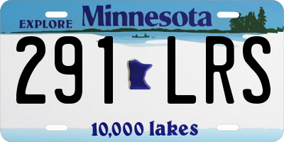 MN license plate 291LRS