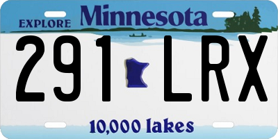 MN license plate 291LRX