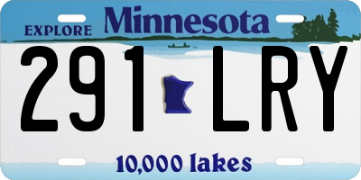 MN license plate 291LRY